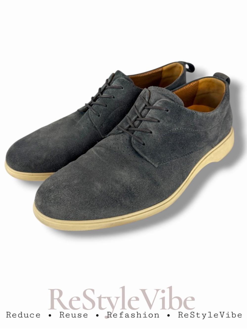 AMBERJACK Men’s Size 10.5 Shoes The Original Carbon Suede Laces Comfortable